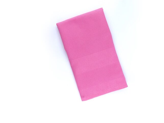 Decorative Microfiber Glass Cleaning Cloth Pink